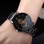 Black Round Dial Watch