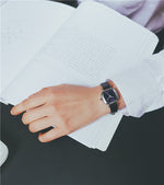 Vintage Leather Square Watch